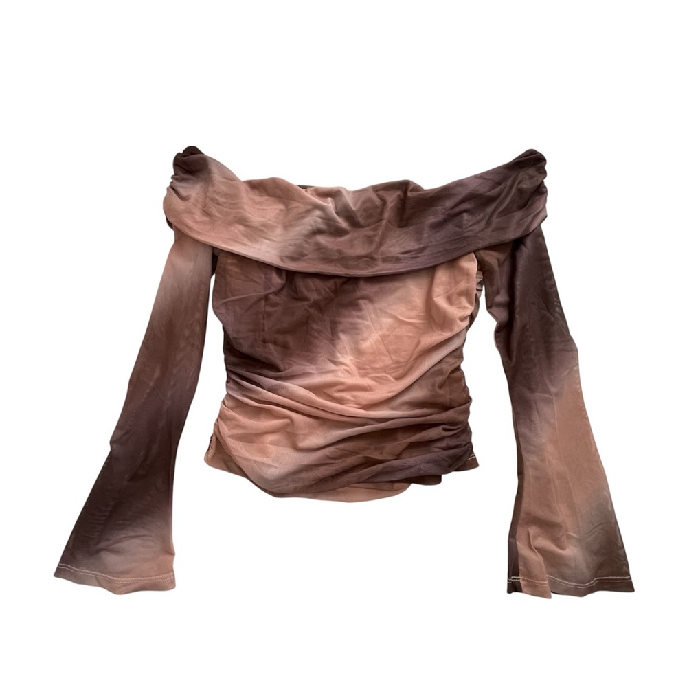 Princess Polly Gradient Brown Off-Shoulder Blouse